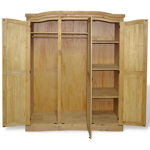 Maison Madeleine -  Wardrobe Mexican Pine Corona Range 3 Doors